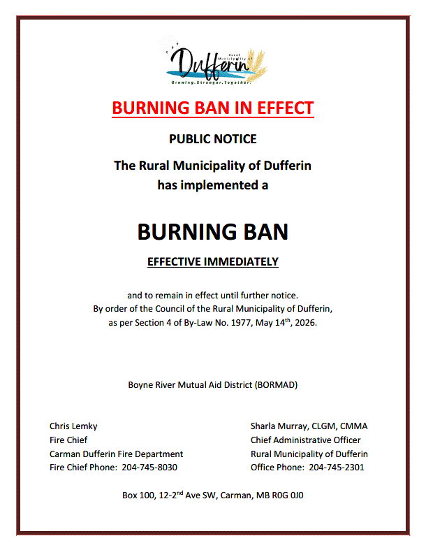 Public Notice - Burn Ban